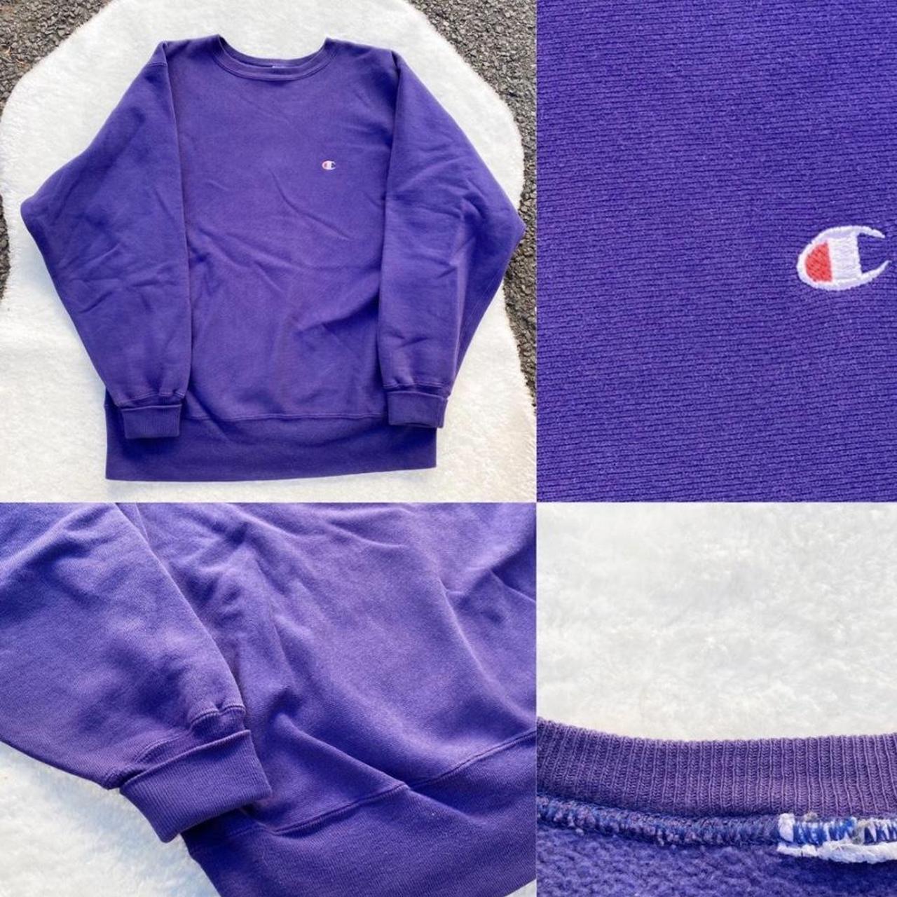 90s vintage champion purple oversized hoodie - Depop