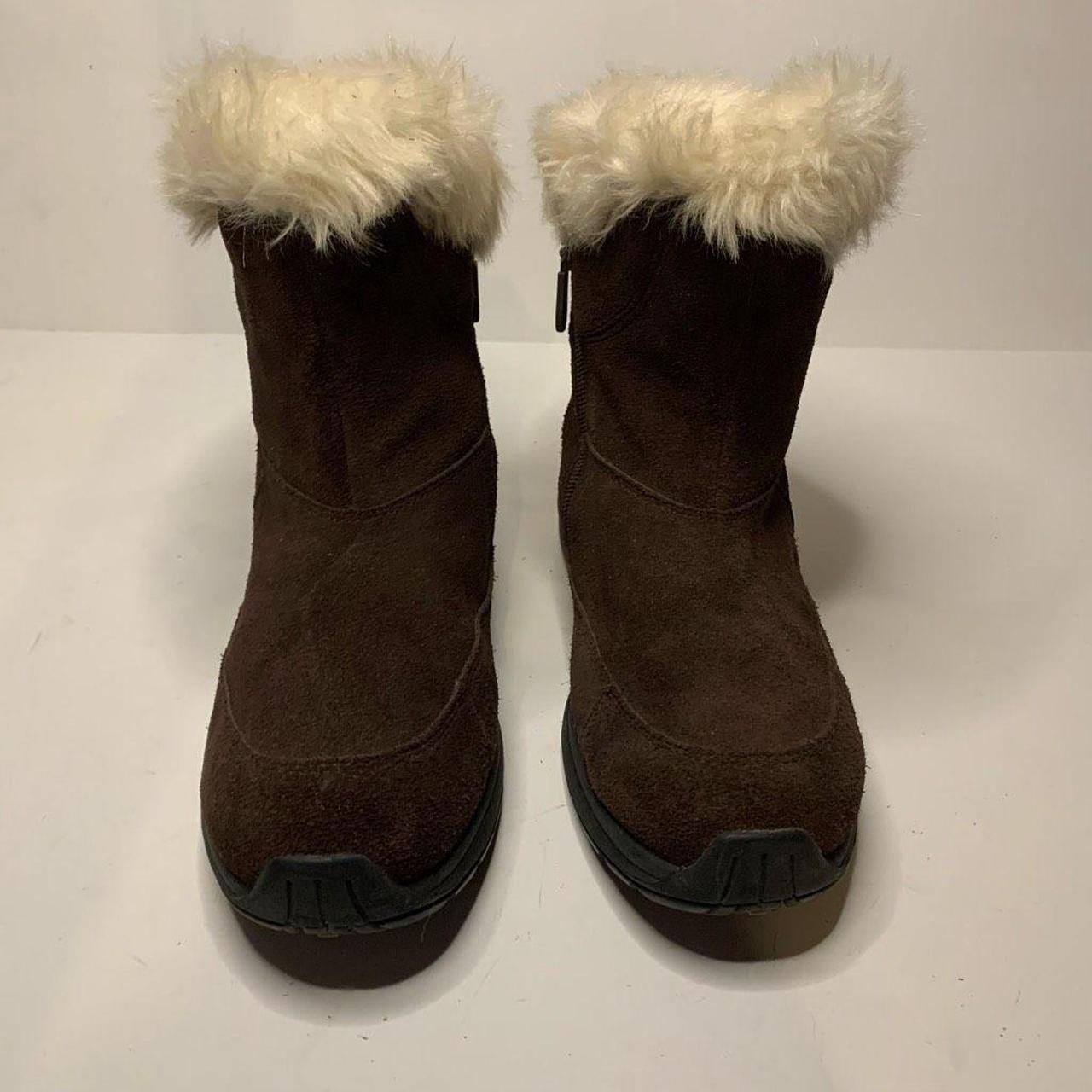 Sorel Women's Brown and Cream Boots | Depop