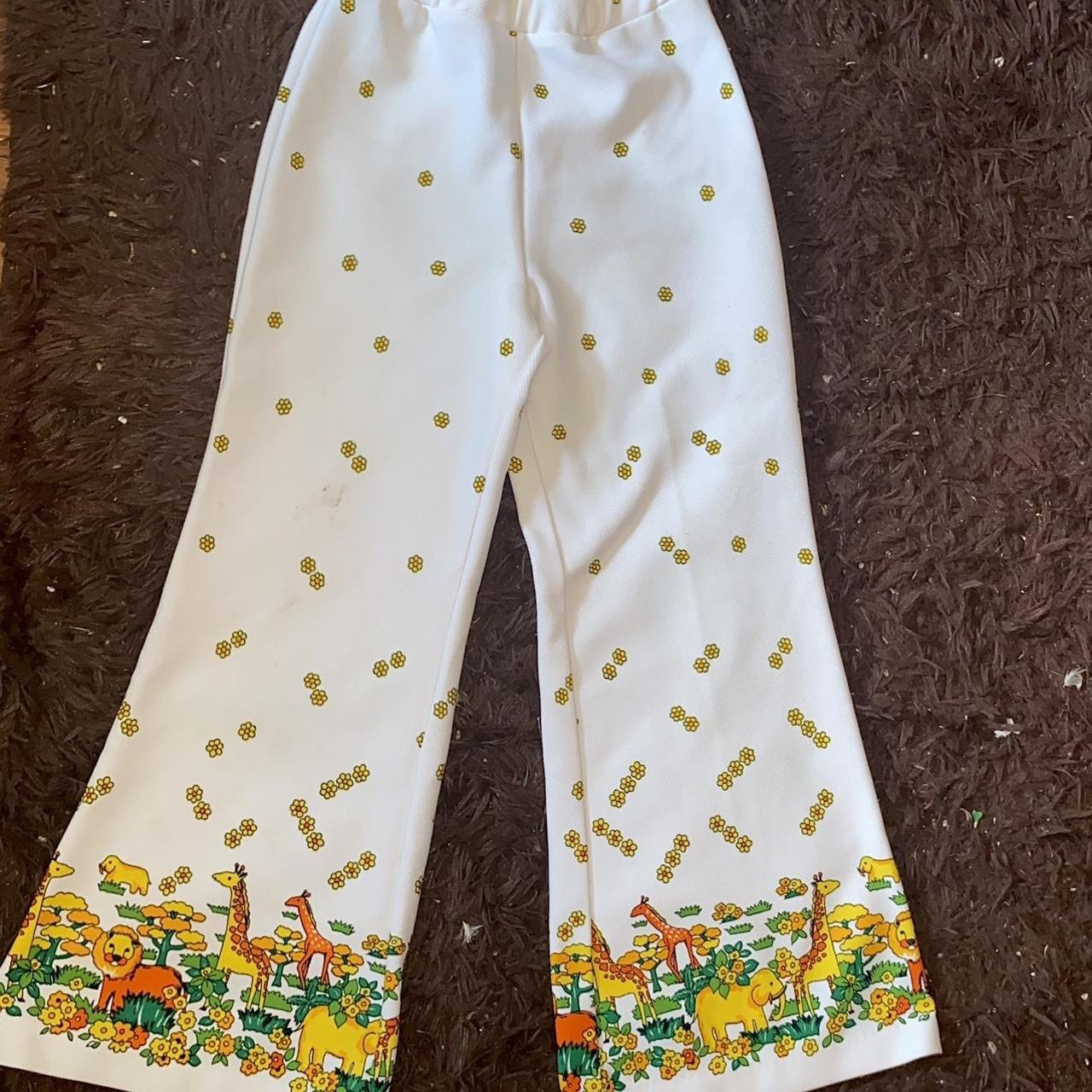 Authentic Vintage 70s Bell Bottoms! Has a novelty... - Depop