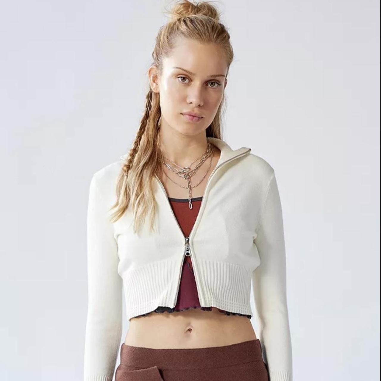 Urban Outfitters Women's Cream Cardigan | Depop