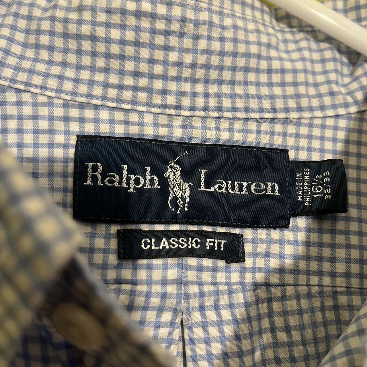 Ralph Lauren Men's White and Blue Polo-shirts | Depop