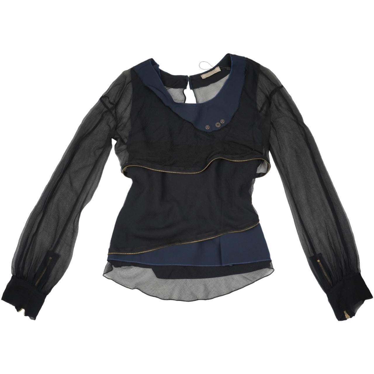 Nina Ricci Women's Navy and Black Shirt (2)