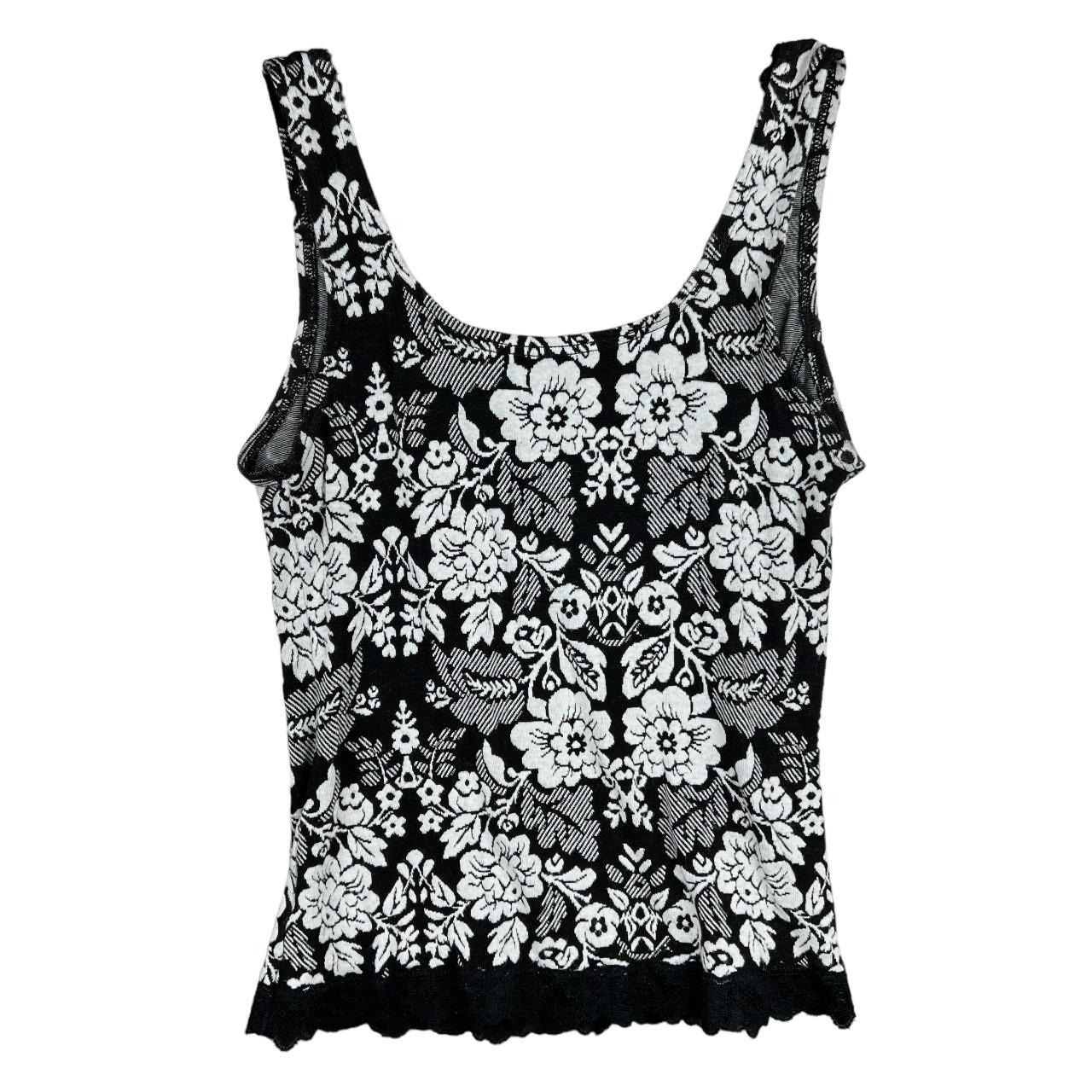 White House black market y2k cami tank black and - Depop