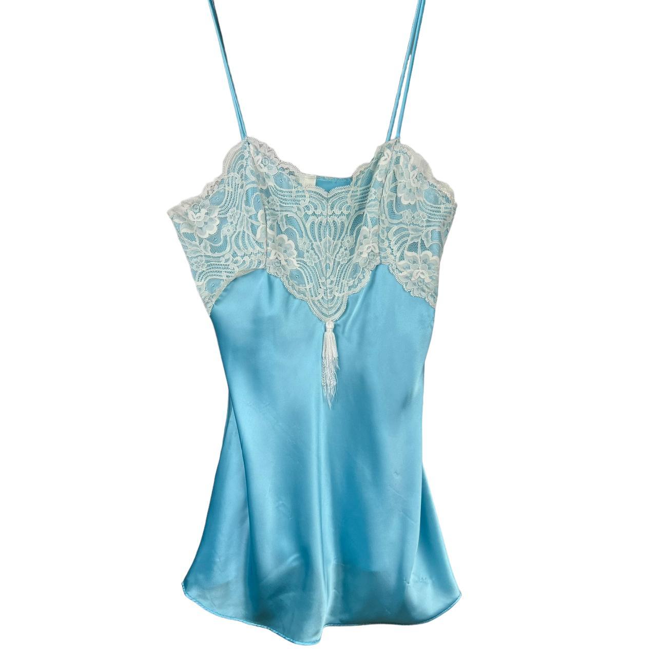 fairycore babydoll slip dress blue y2k vintage size... Depop