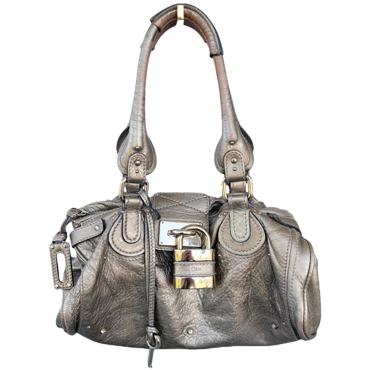 chloe paddington lock bag - metallic y2k 90s vintage... - Depop