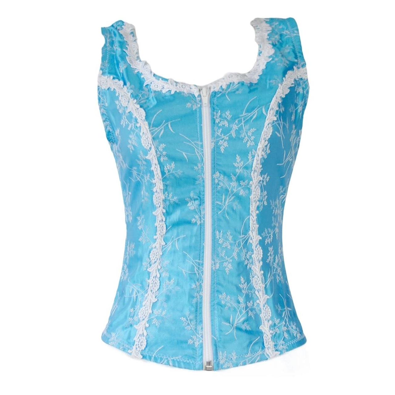 fairycore corset blue white y2k vintage ~ style - Depop