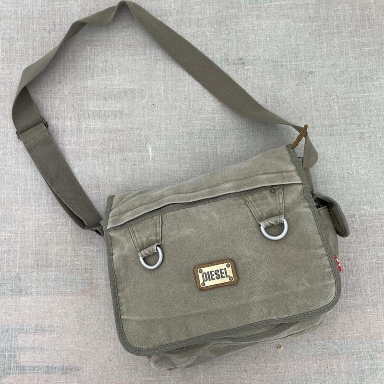 Incredible khaki canvas crossbody bag by Diesel A... Depop