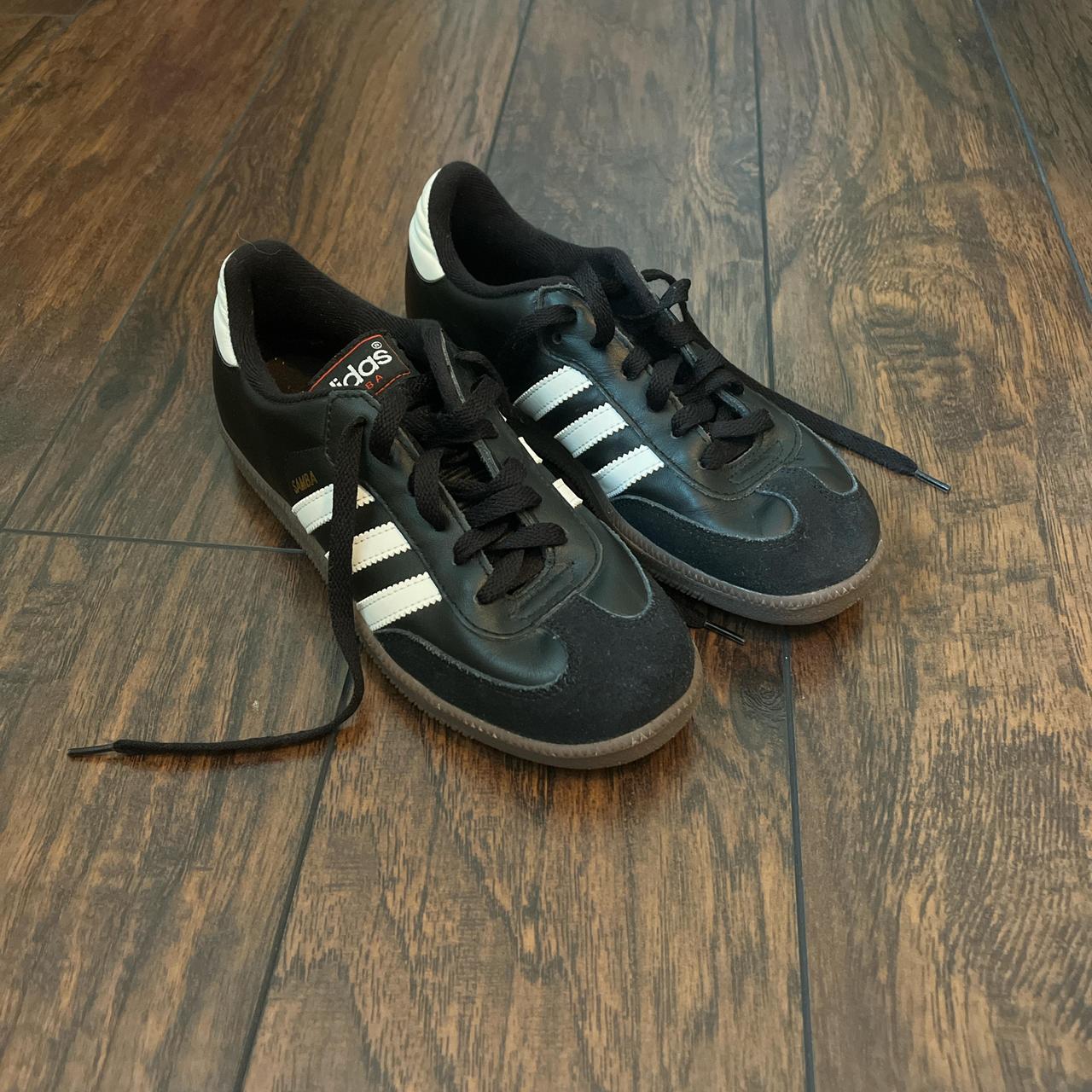 Adidas Sambas Black Size 5, barley worn, great... - Depop