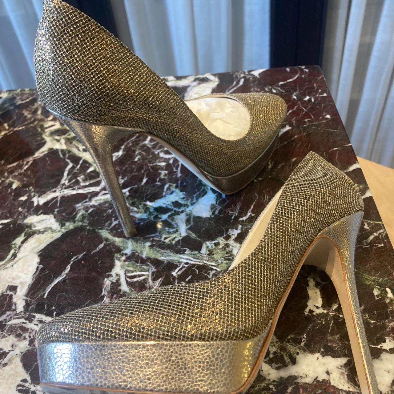 Jimmy choo store gold platform heels