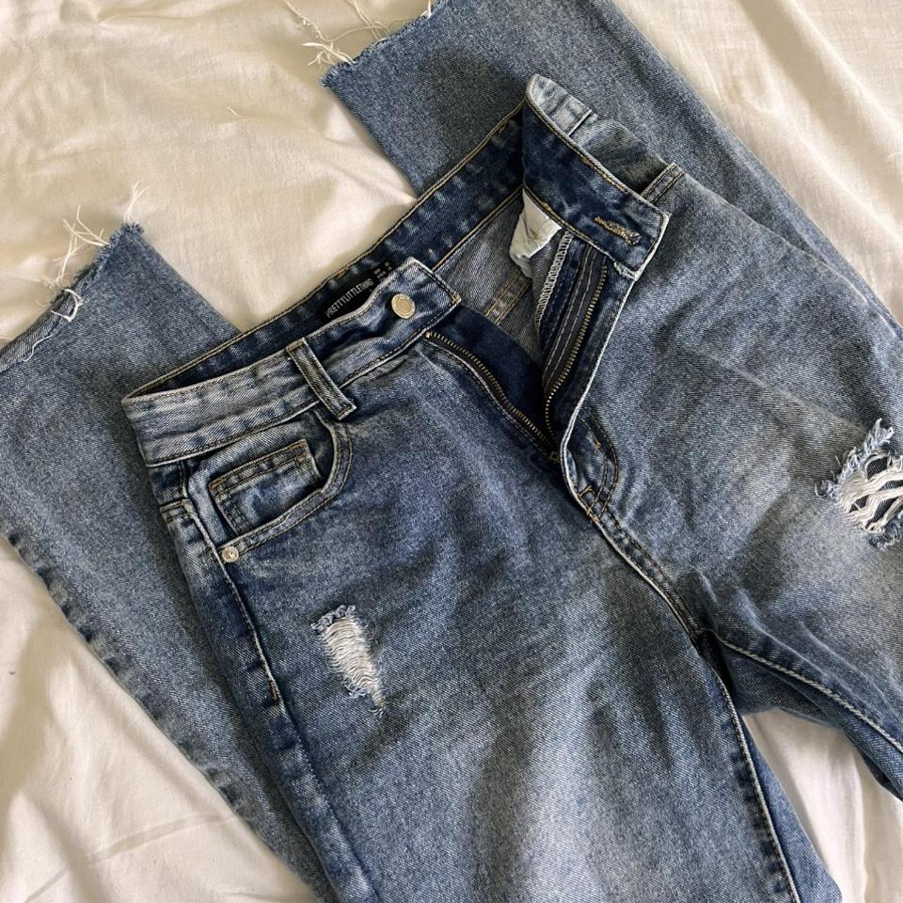 PrettyLittleThing Women's Navy and Blue Jeans