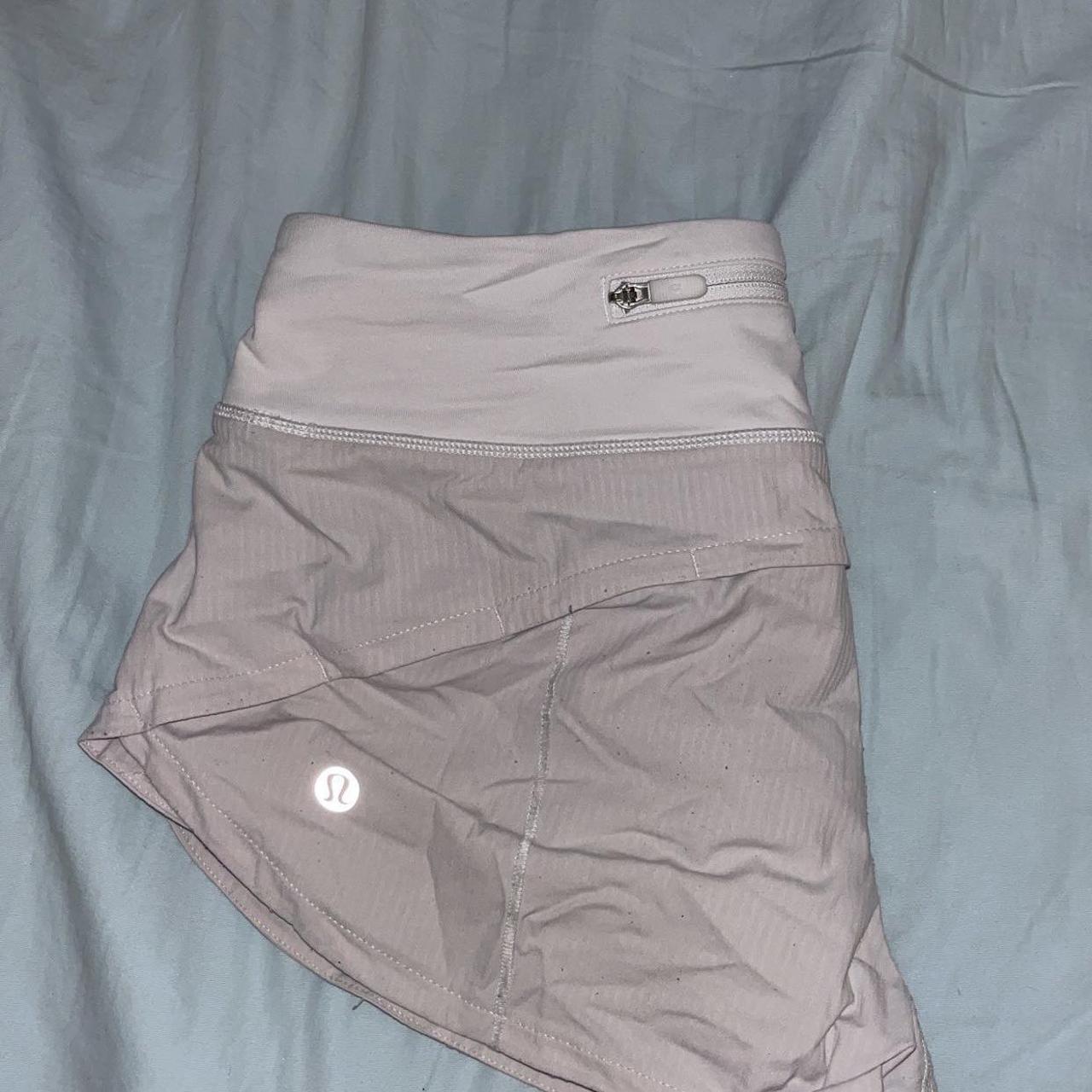 White lululemon shorts Size 2 2.5... Depop