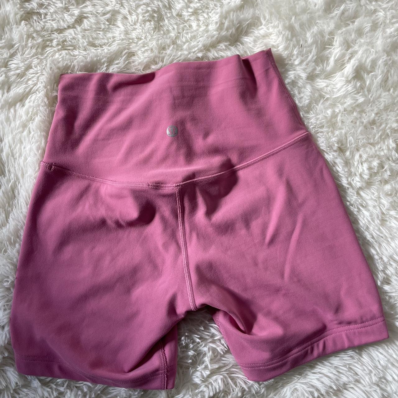 Pink Lululemon align 6 inch shorts. In Lululemon... - Depop