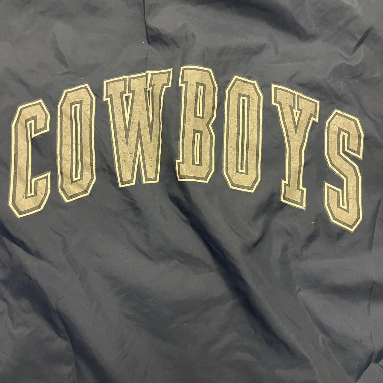 90s Cowboys starter windbreaker! - flaw shown in - Depop