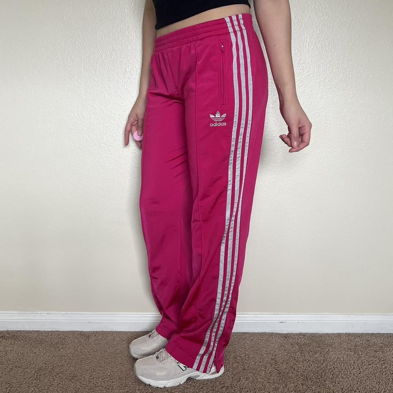 Pink adidas sweatpants best sale