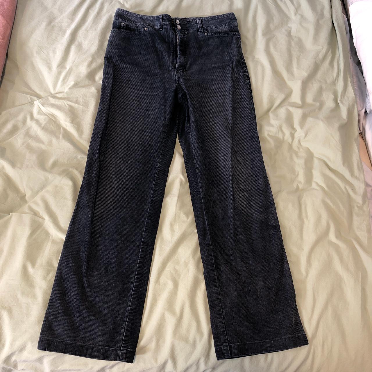 Vintage Corduroy Navy Blue Pants. Small Stain On... - Depop