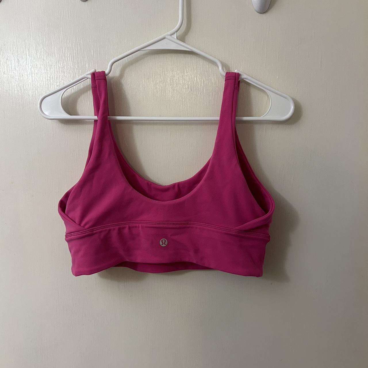 Pink and white Lonsdale sports bra 34D. Worn once. - Depop