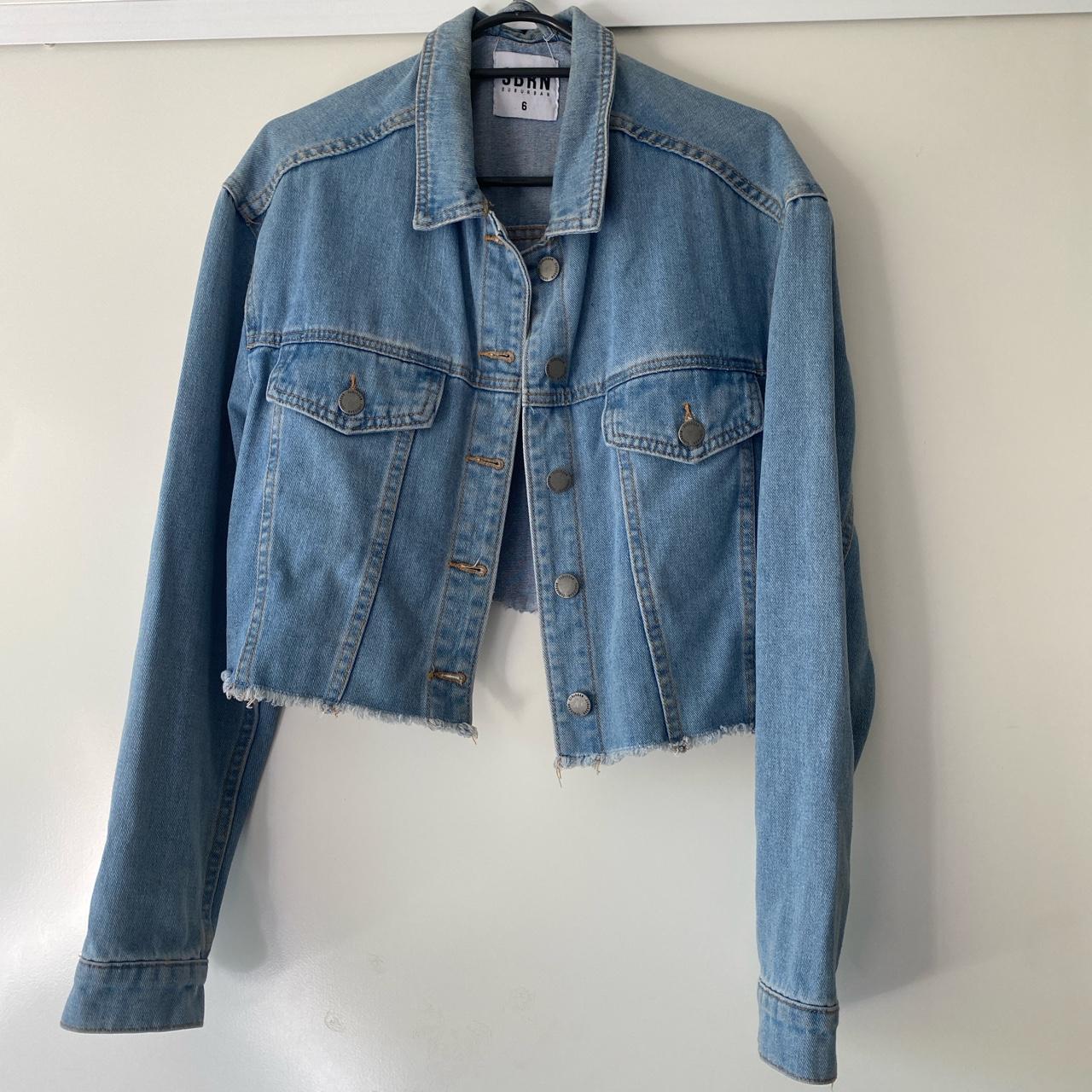 Target Suburban crop denim jacket. Size 6 but could. Depop