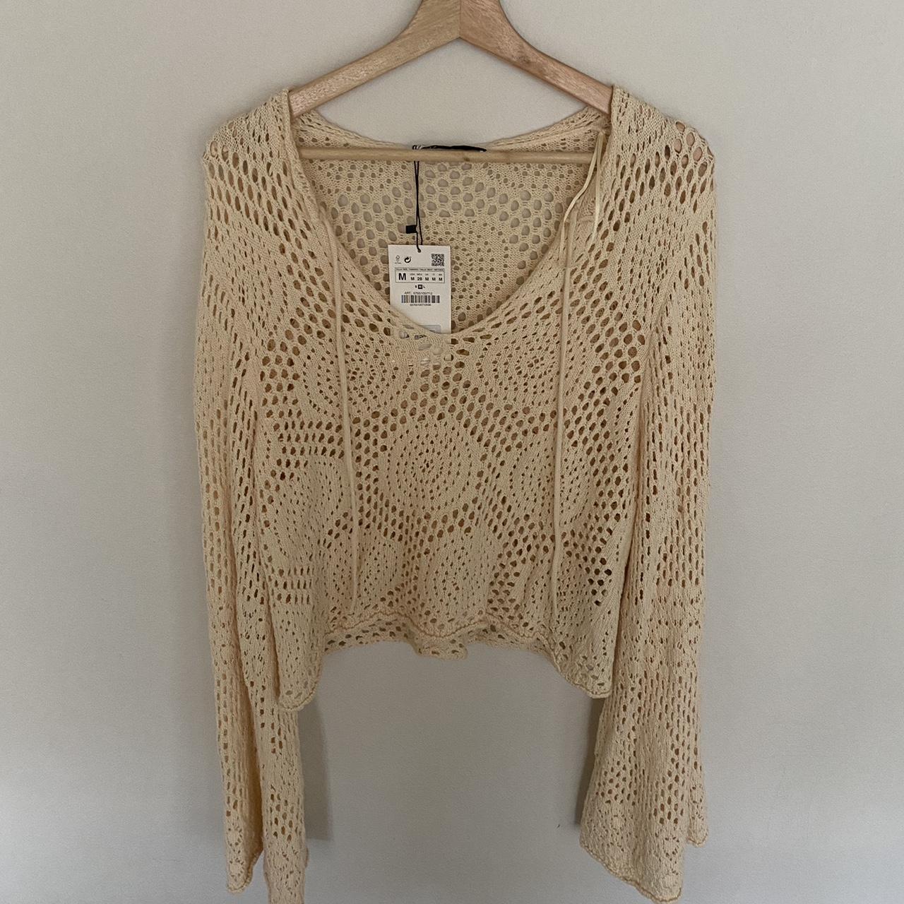 Zara crochet top. Never worn, tags still on. - Depop