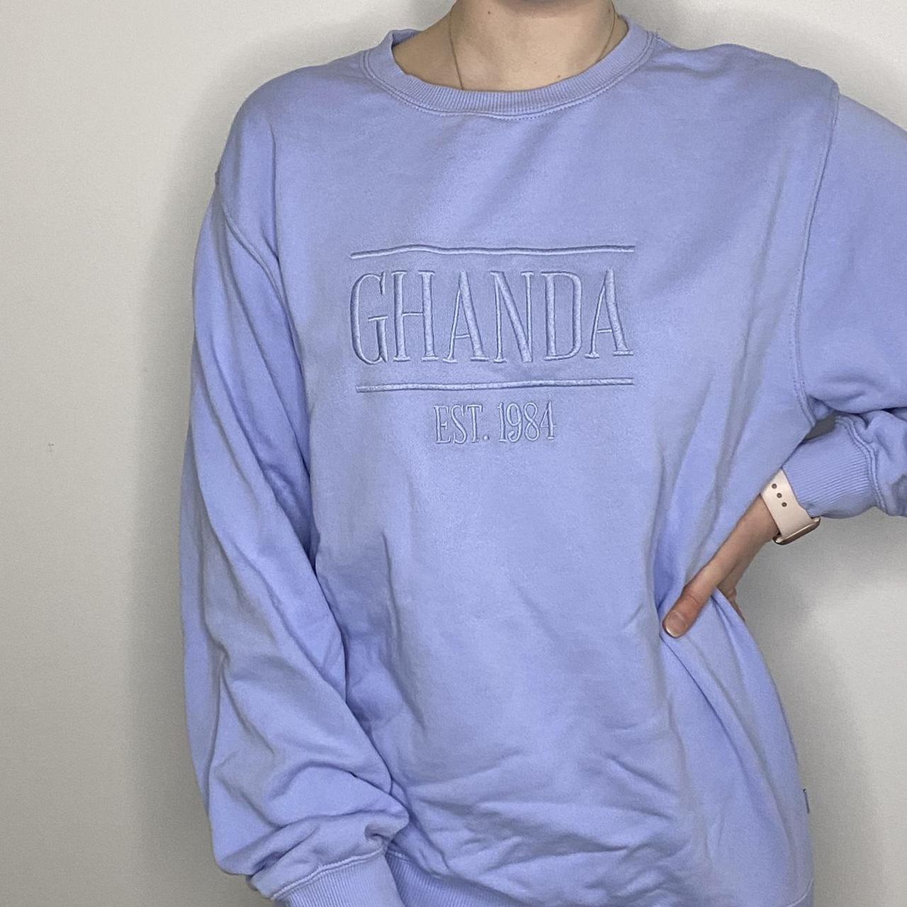 Ghanda light blue crewneck jumper ghanda... Depop
