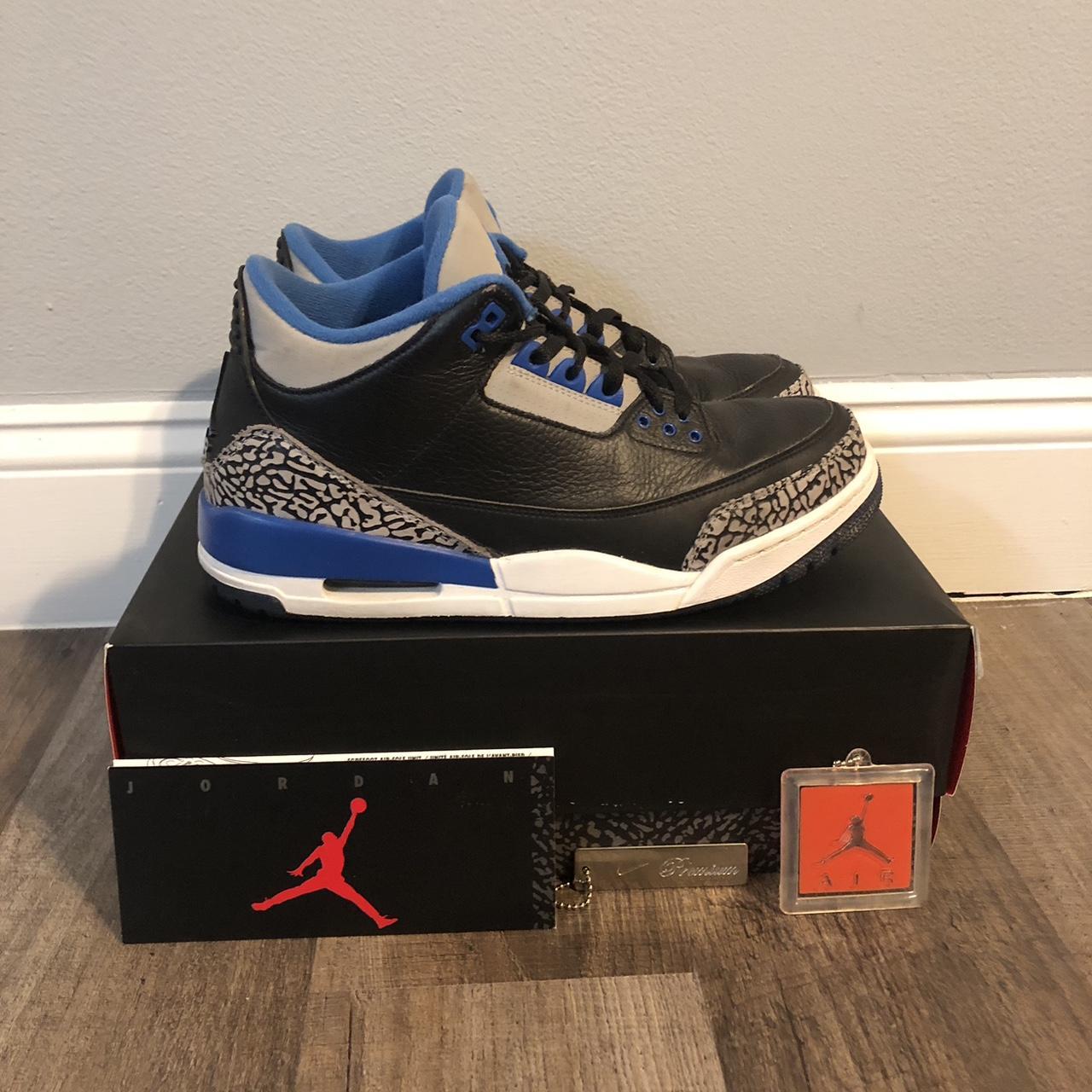 glossy blue jordans