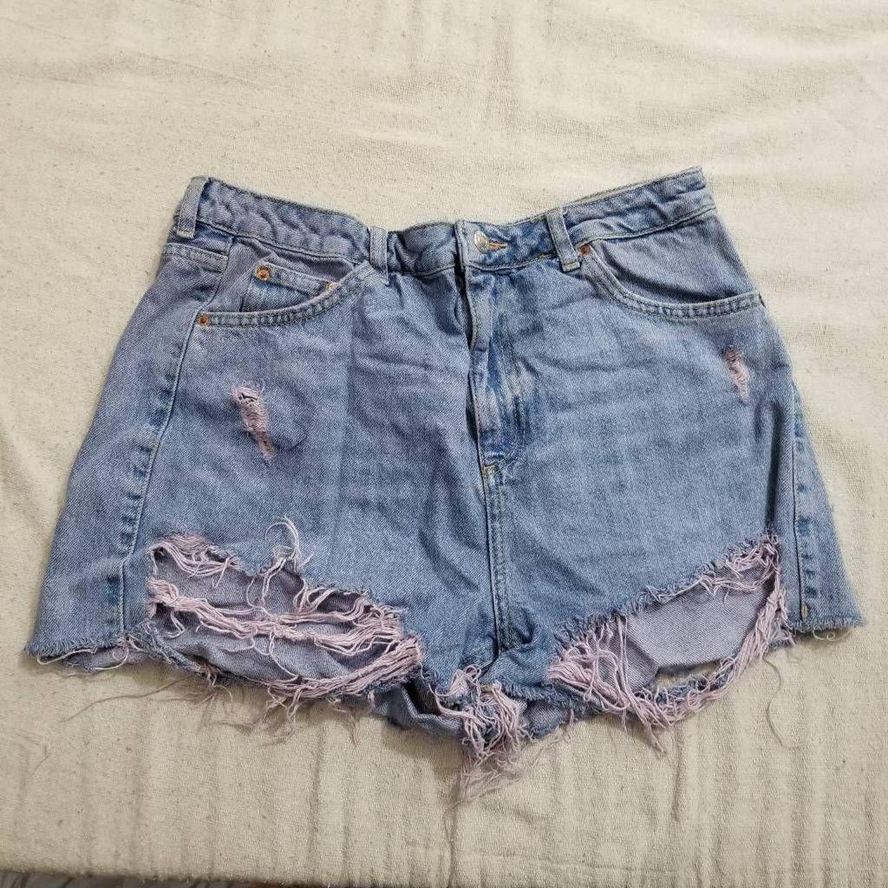 Topshop moto denim store shorts