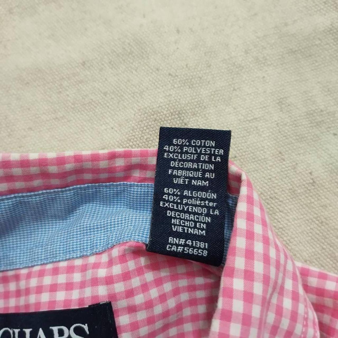 Brand Chaps Custom Fit pink and white gingham. Depop