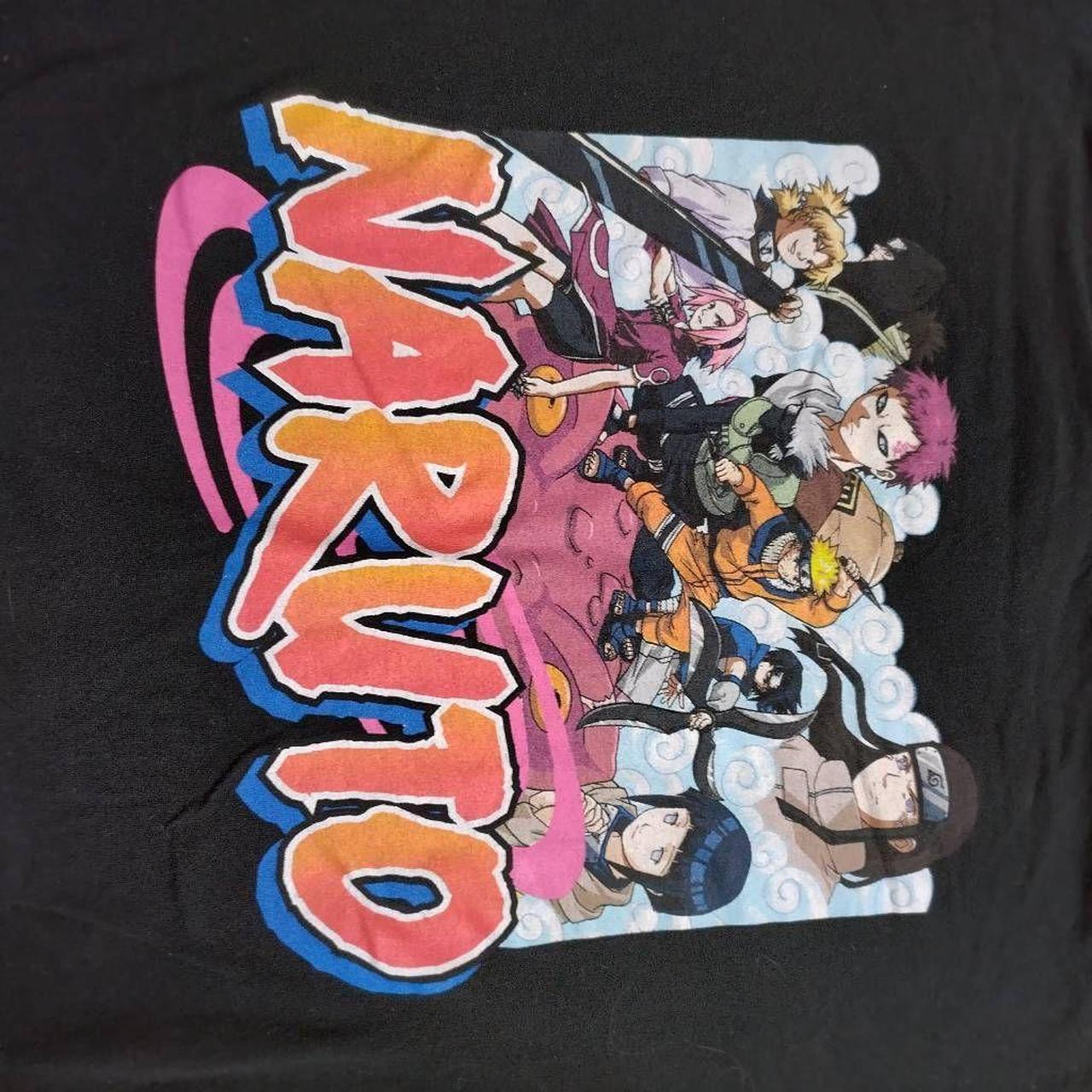 Brand: Naruto vintage 2002 Y2K anime black graphic t... - Depop