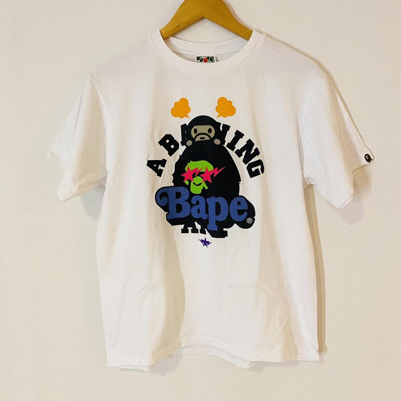 Bape Mens White T Shirt Depop