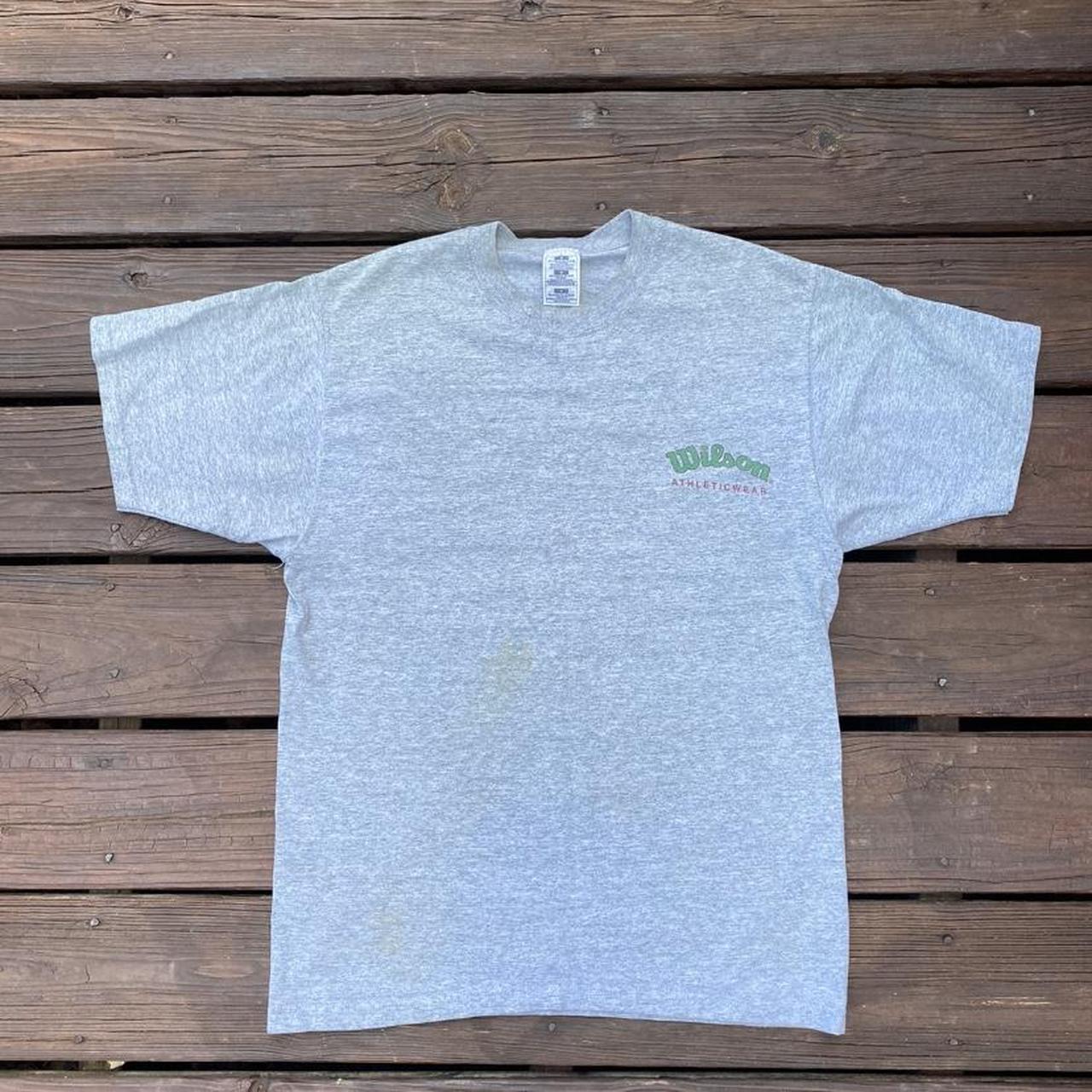 Wilson Men's Grey and Green T-shirt | Depop