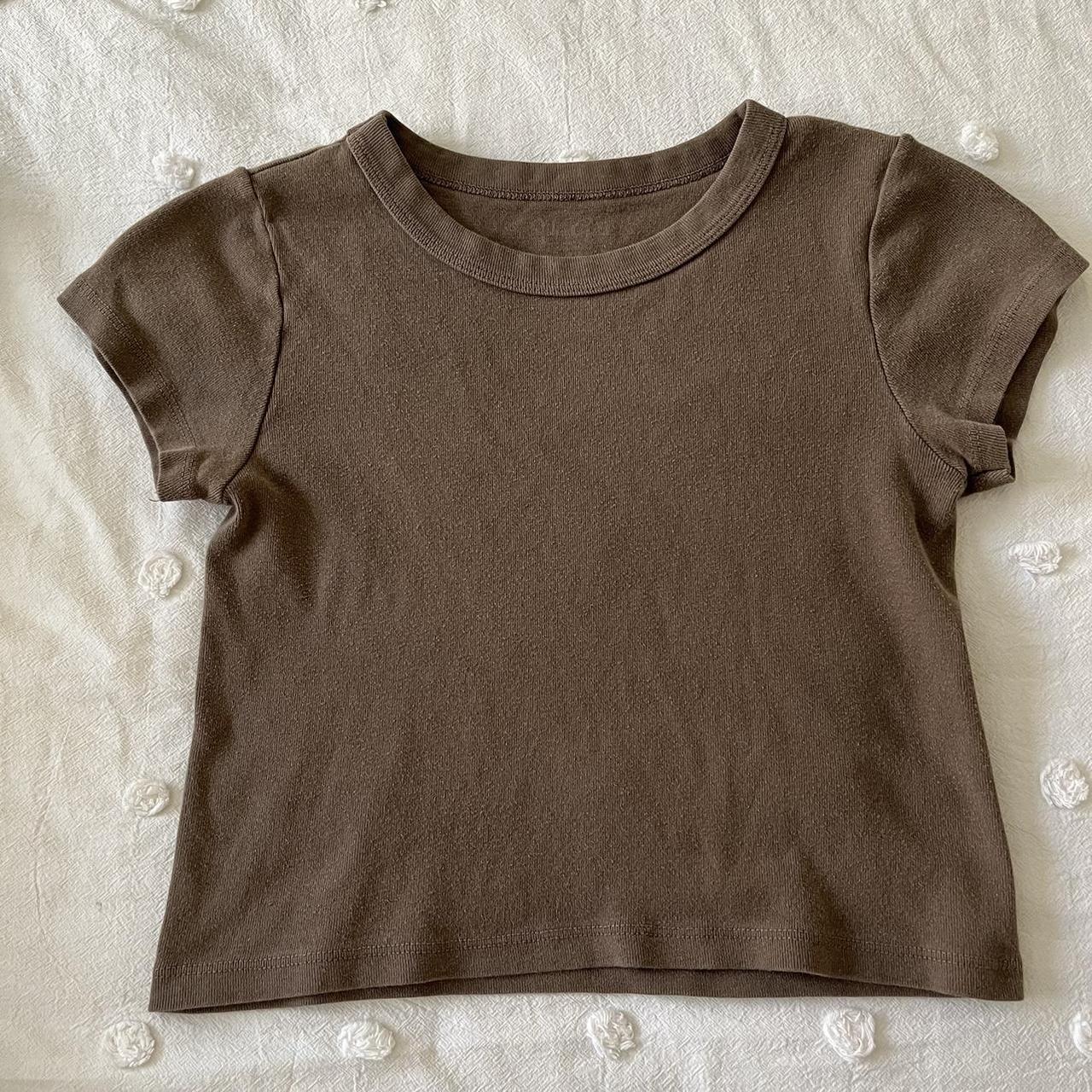 Brandy Melville Women's Brown Croptop Depop