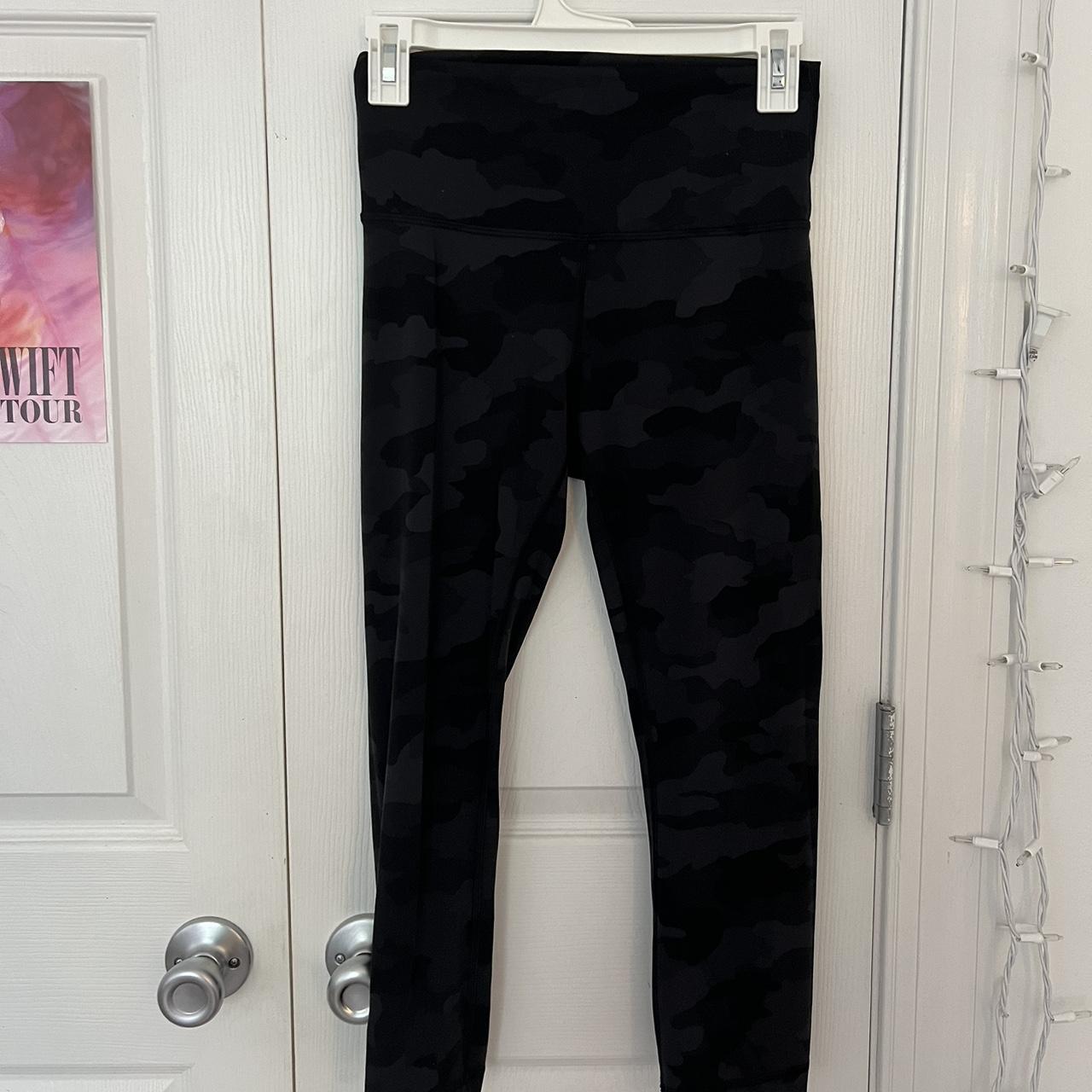 ✨LULULEMON BLACK CAMO WUNDER UNDERSTANDING✨ Black... - Depop