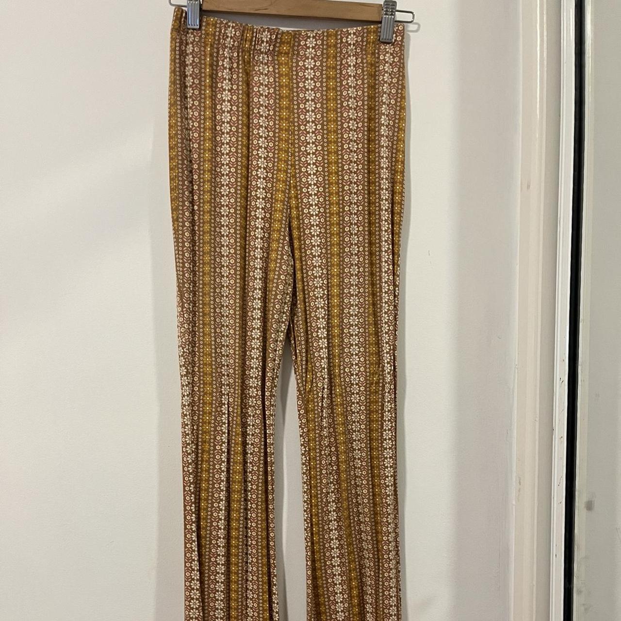 ghanda flare pants size 8 can fit 610 worn... Depop