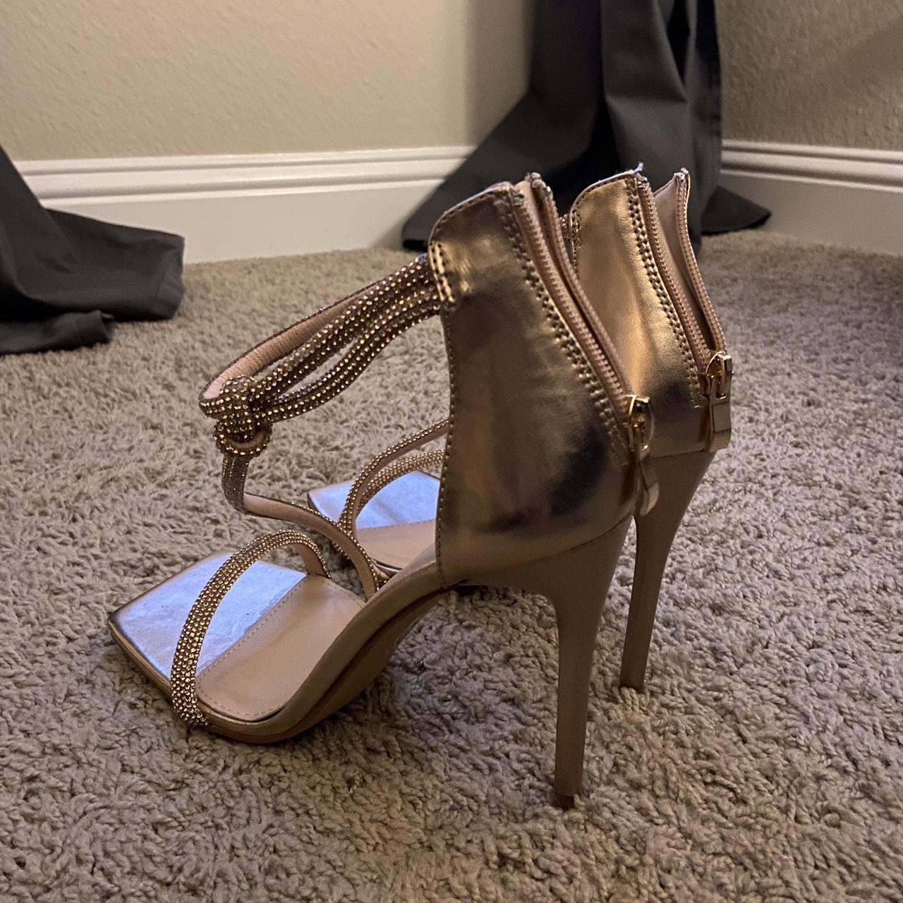 4 inch deals gold heels