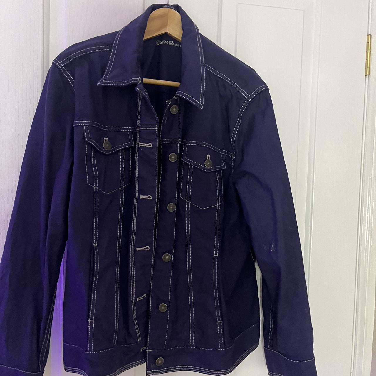 vintage Eddie Bauer denim jacket barley been worn... - Depop