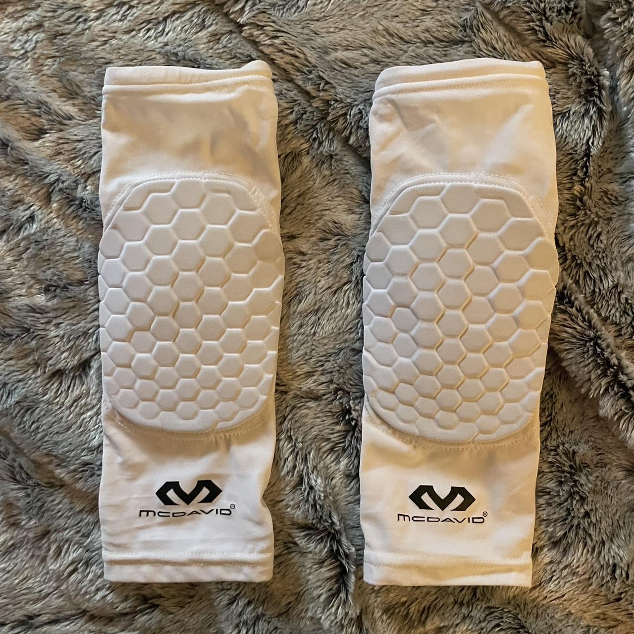  Mcdavid white basketball knee pads youth Depop