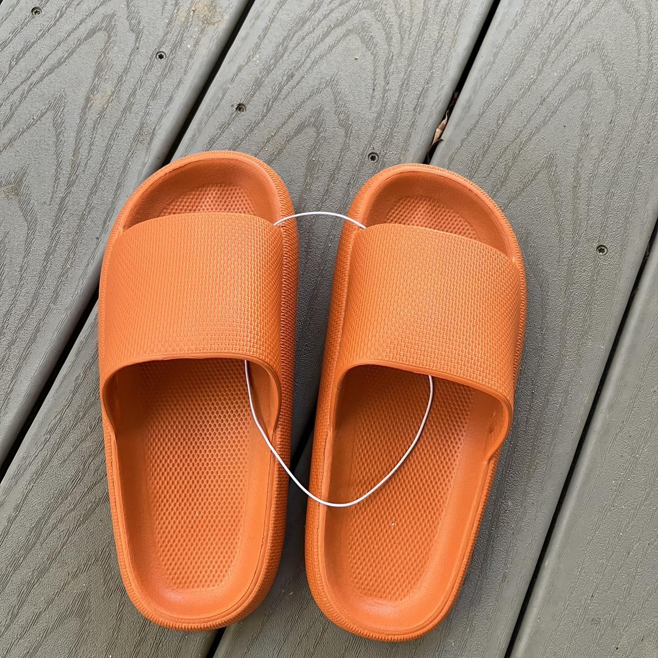 brand new orange sootheez slides slip ons Depop