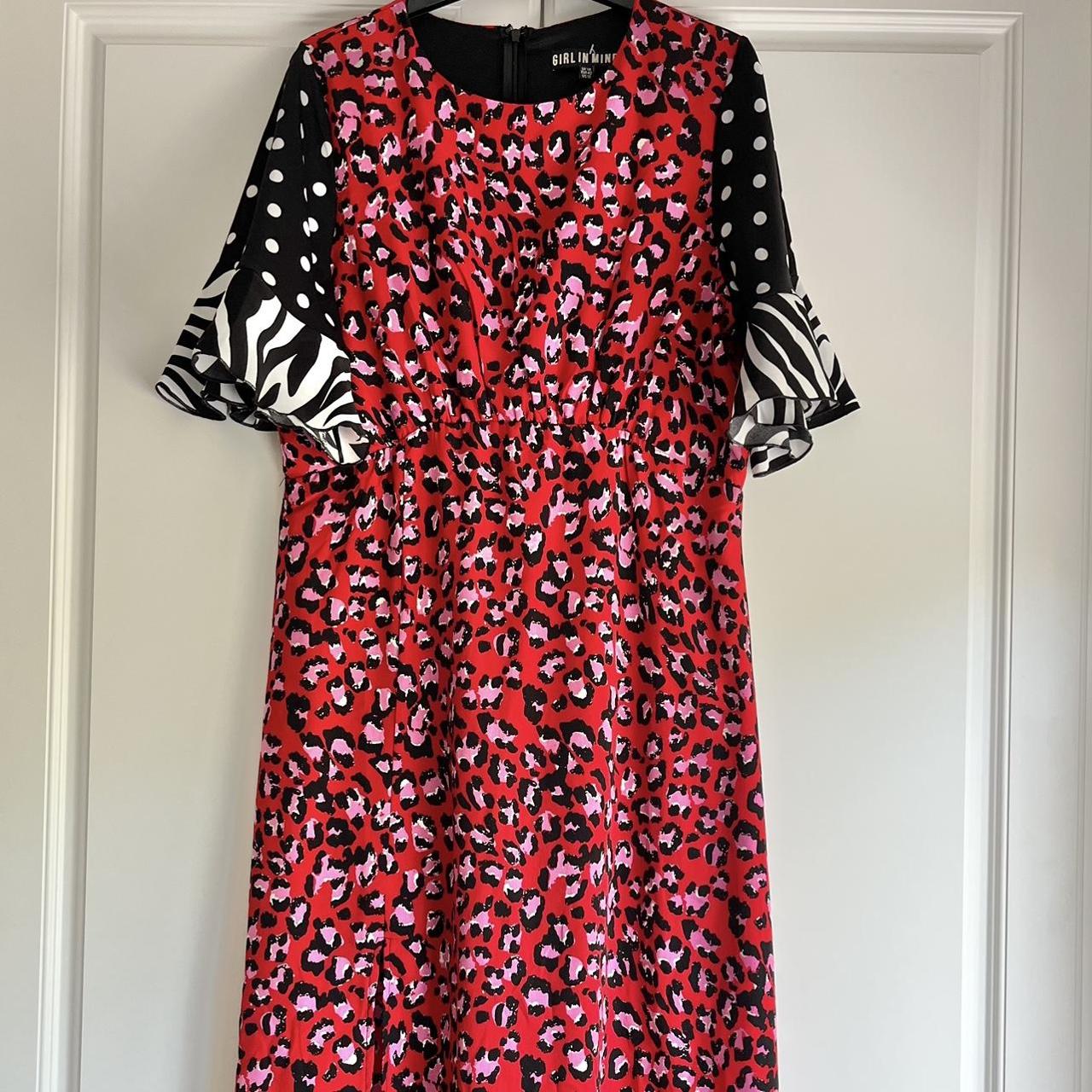 Girl In Mind Leopard/Zebra Midi dress. With polka... Depop