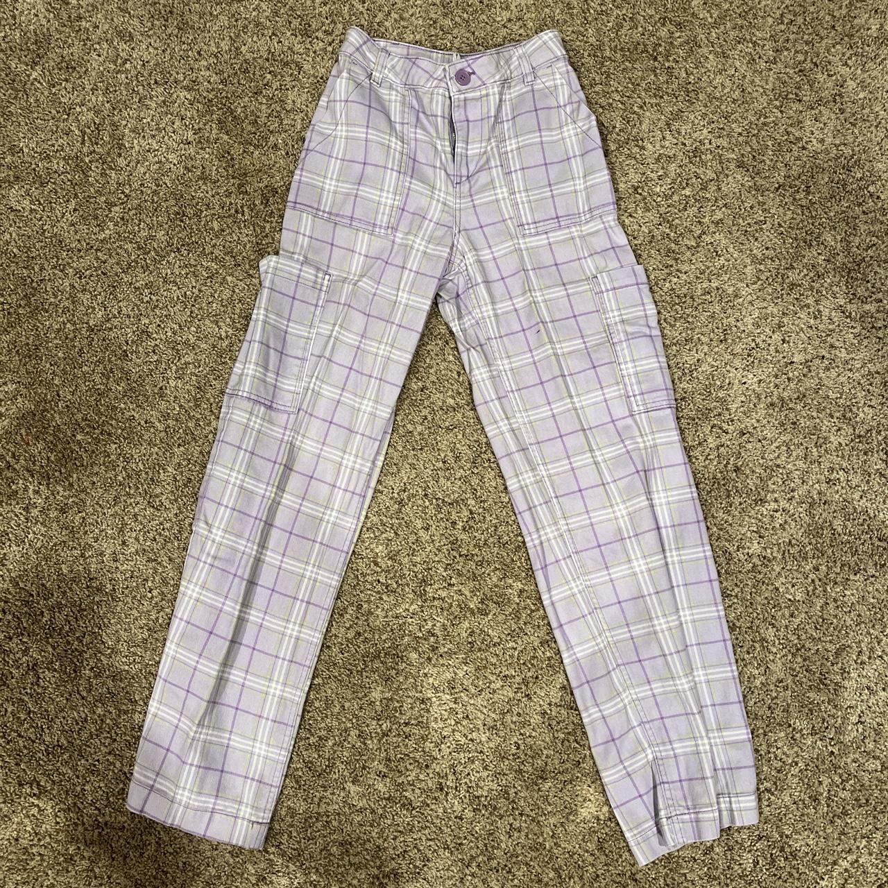 Purple and sale green plaid pants