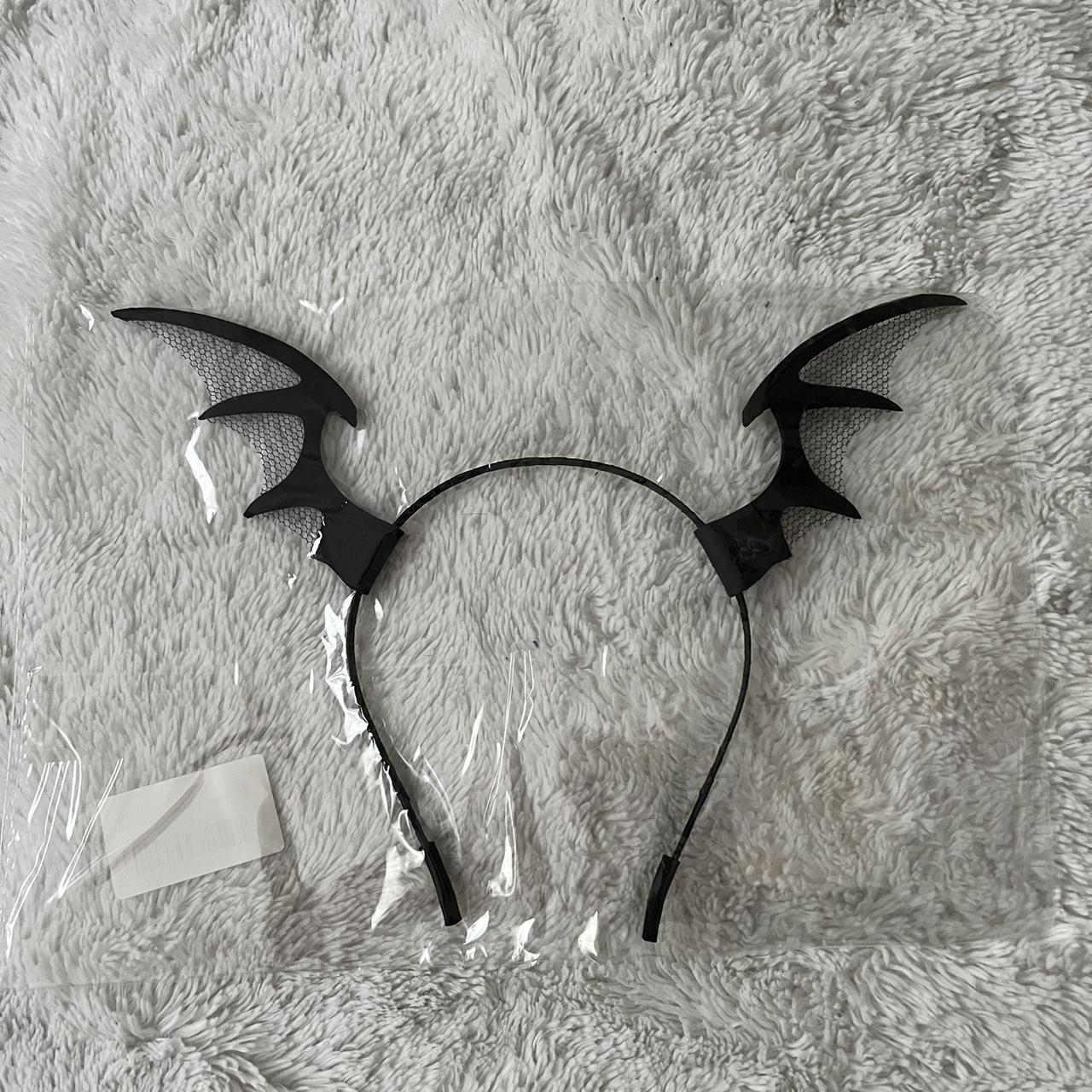 sealed bat ear headband perfect for halloween... Depop