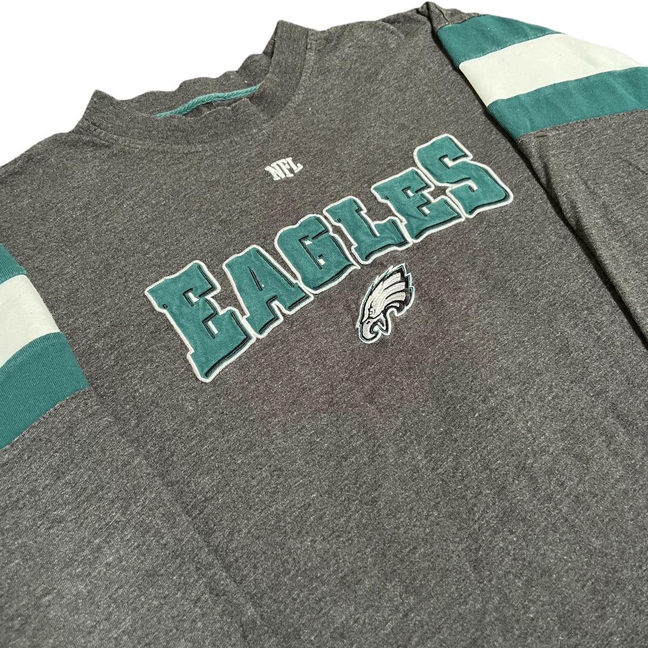 Y2K NFL Football Philadelphia Eagles Longsleeve... - Depop