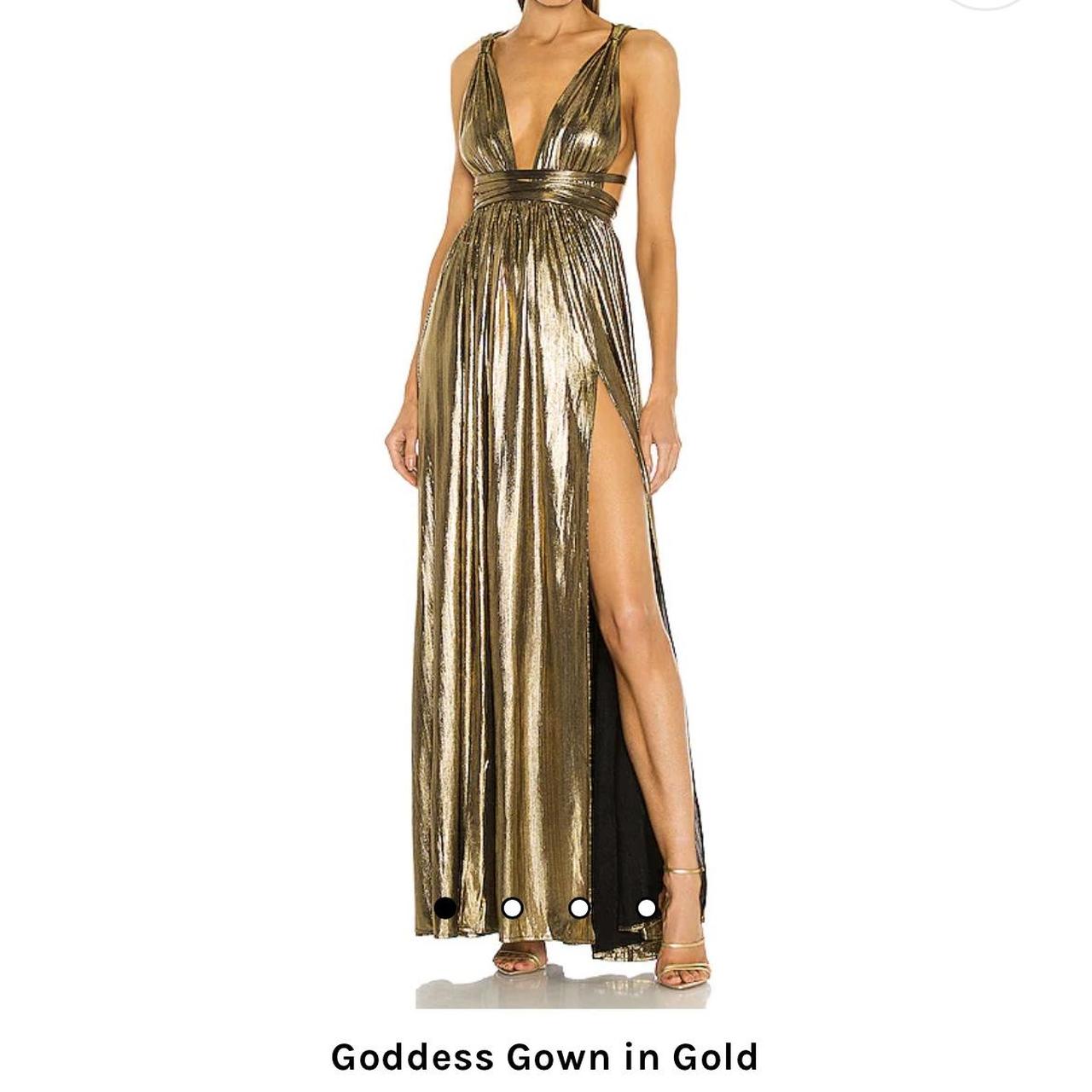 Bronx and Banco Goddess gown in Gold, Size XS, worn... Depop