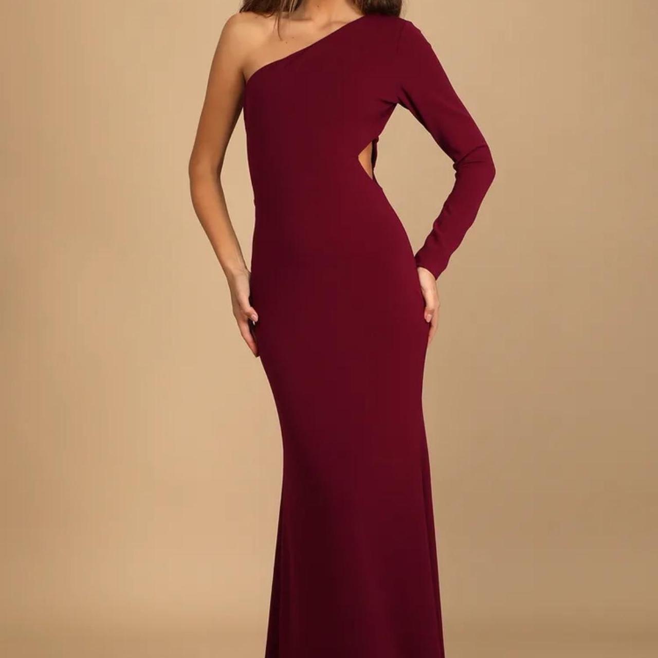 Size S Lulu's Wondrous Romance Burgundy Depop