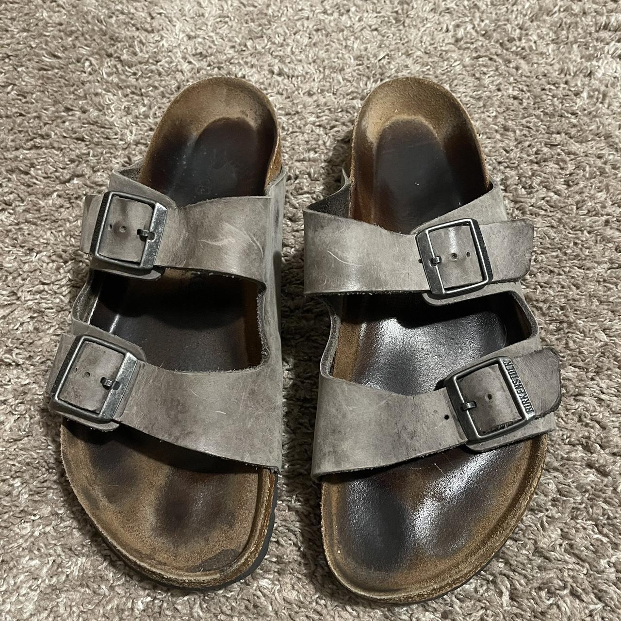 Size 44 (men 11) grey Birkenstock sandals Depop