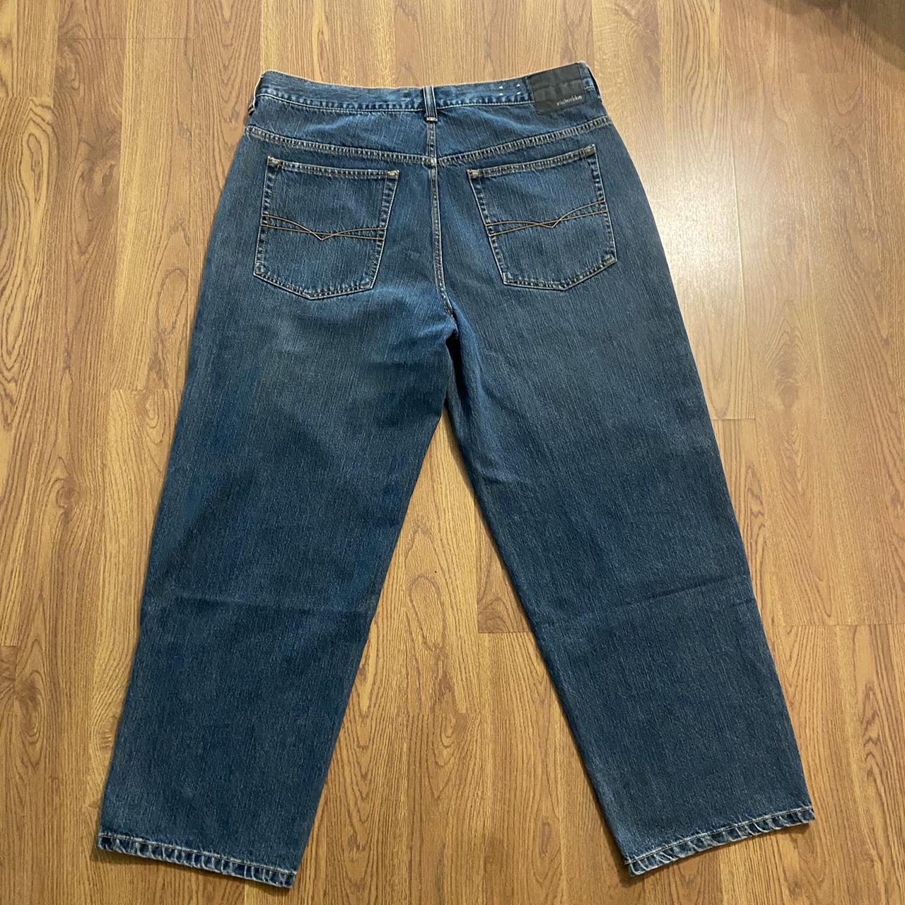 Super sick baggy vintage anchor blue jeans, just... - Depop