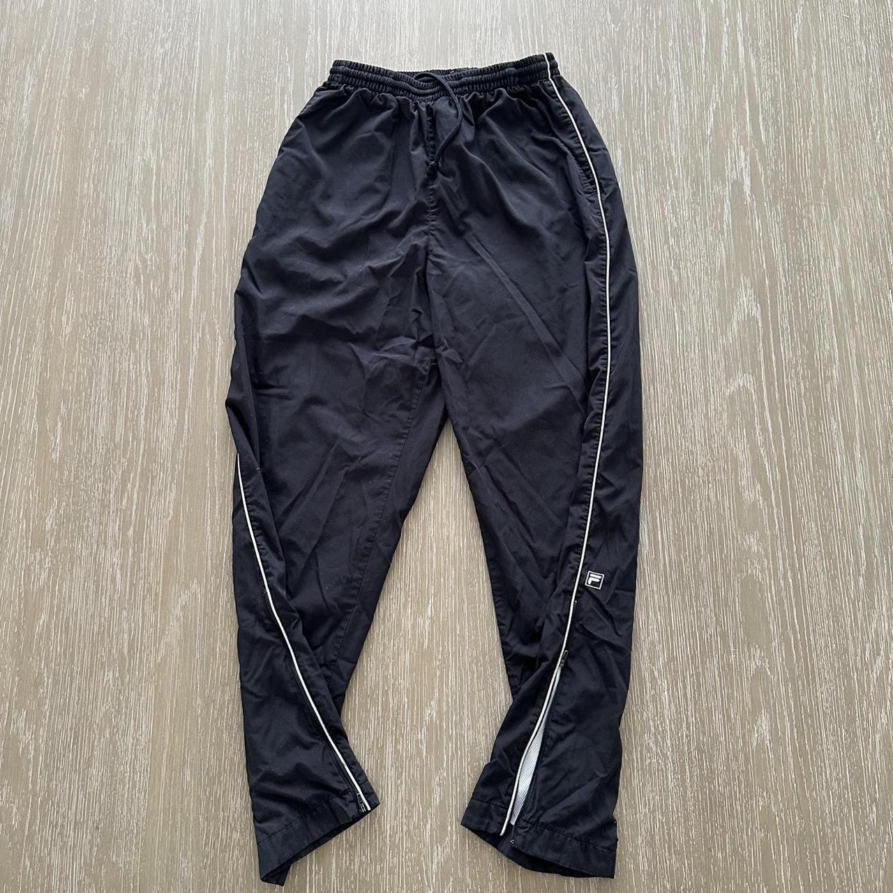 Fila Women's Black and Grey Joggers-tracksuits | Depop