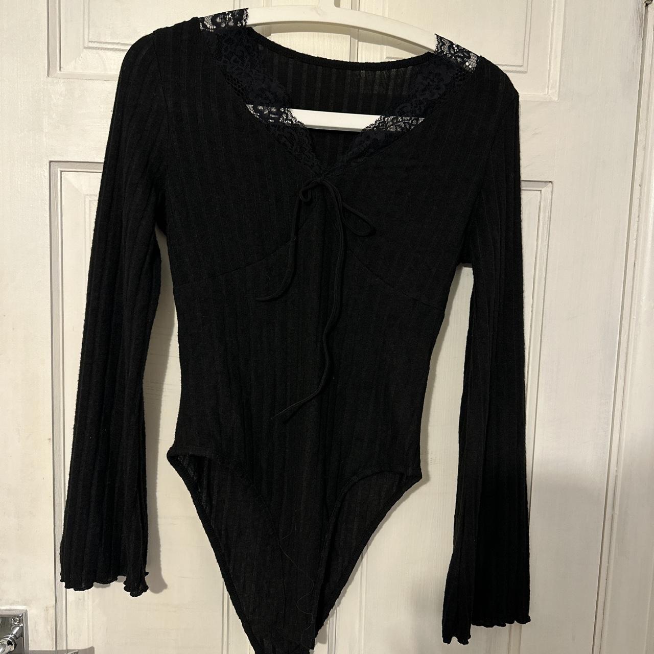 Black bodysuit long sleeve. Never been worn, brand... - Depop