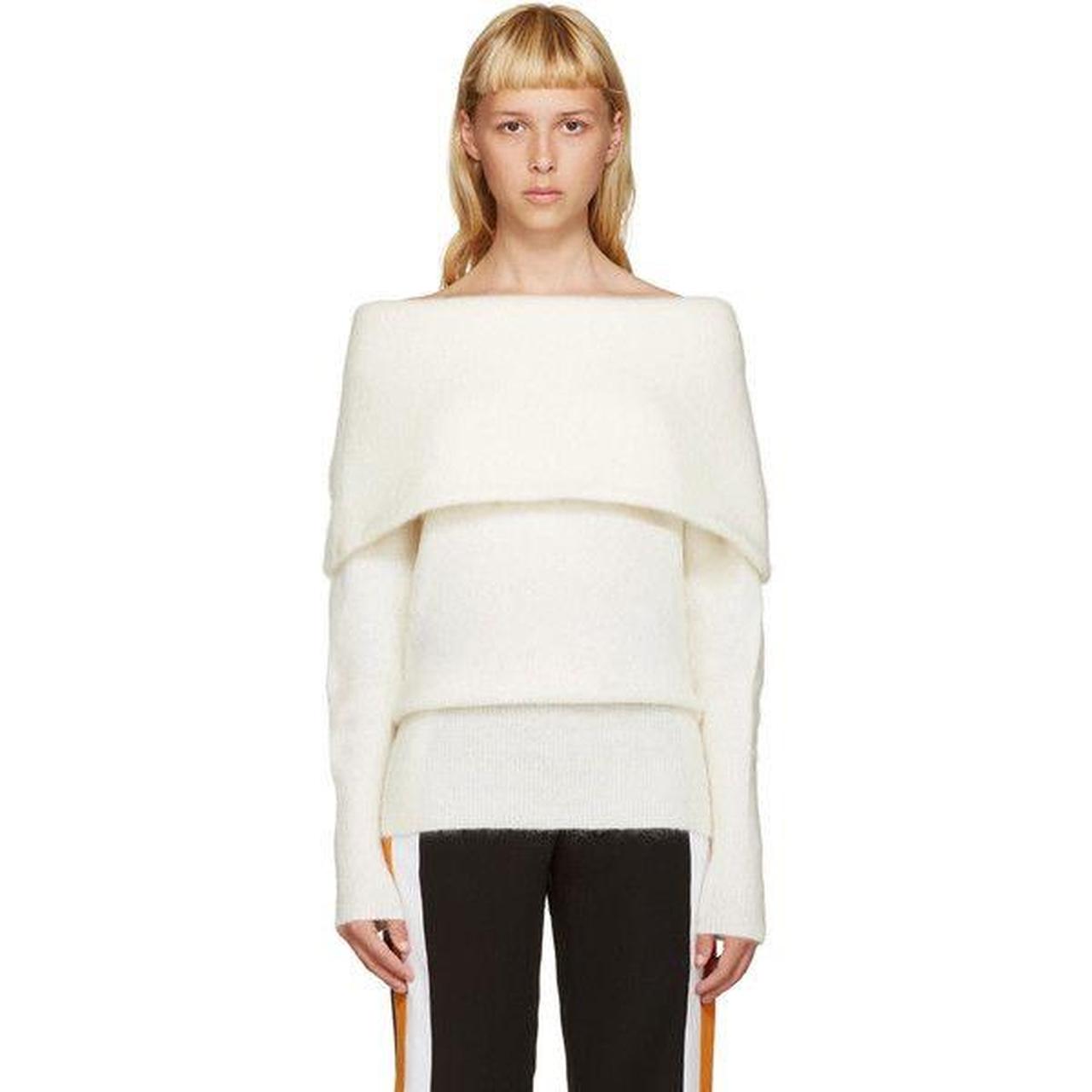 Acne Studios White Mohair Daze Sweater oversized. Depop