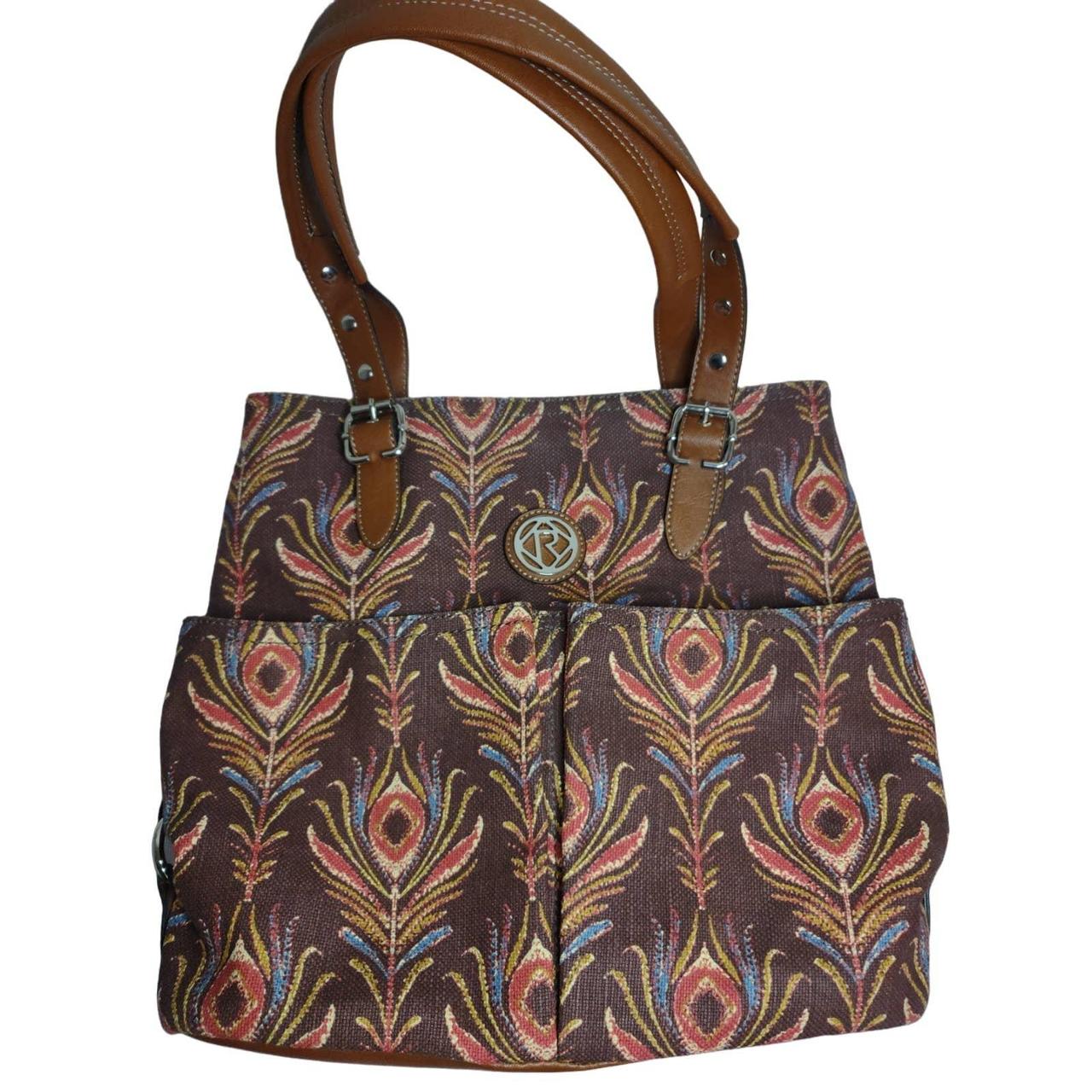 Relic by selling Fossil brown print tote bag