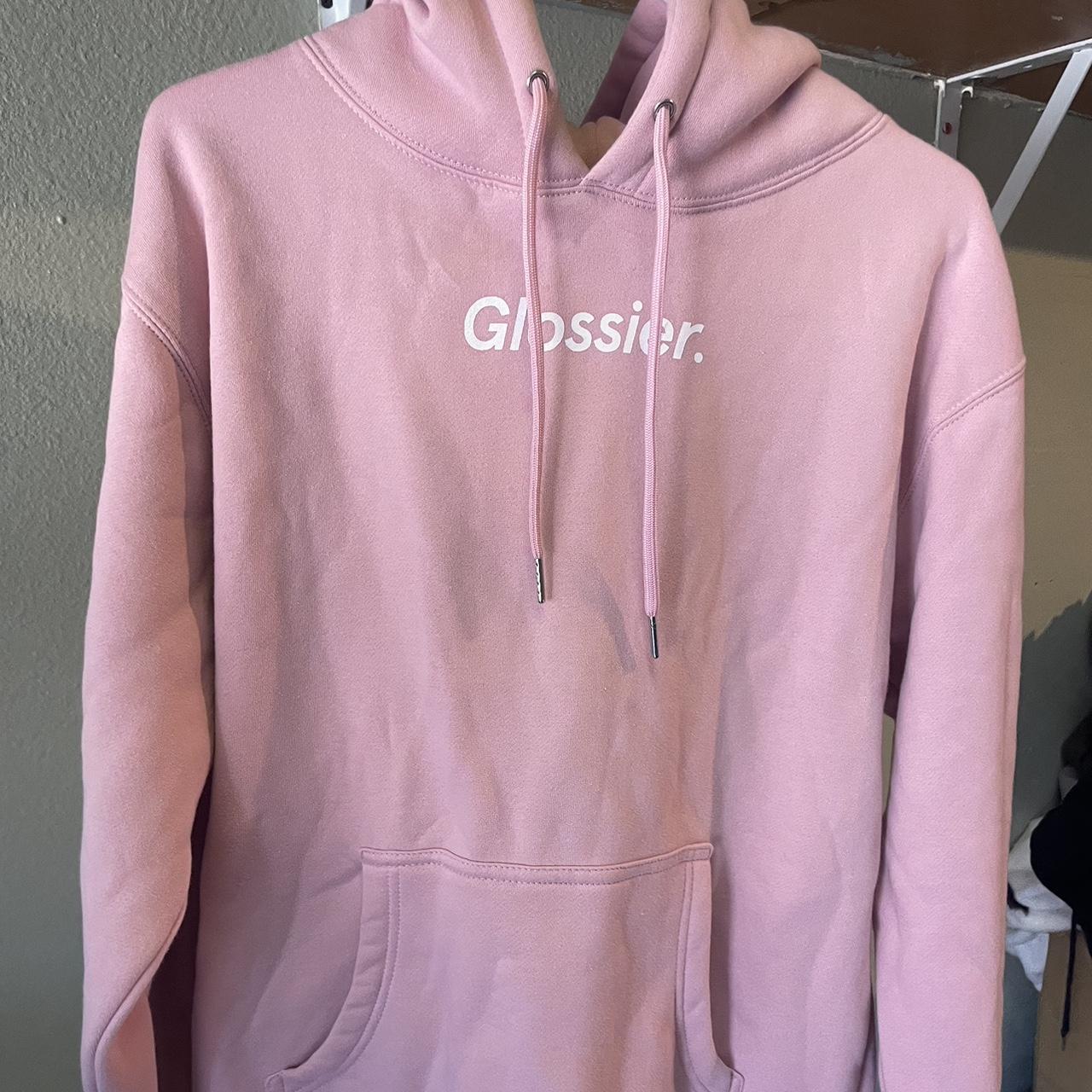 Glossier Women's Pink Hoodie | Depop