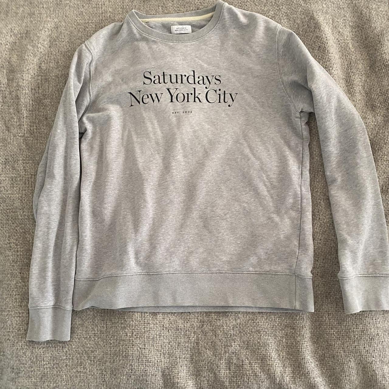 Saturdays New York Light Grey sweat shirt - Depop